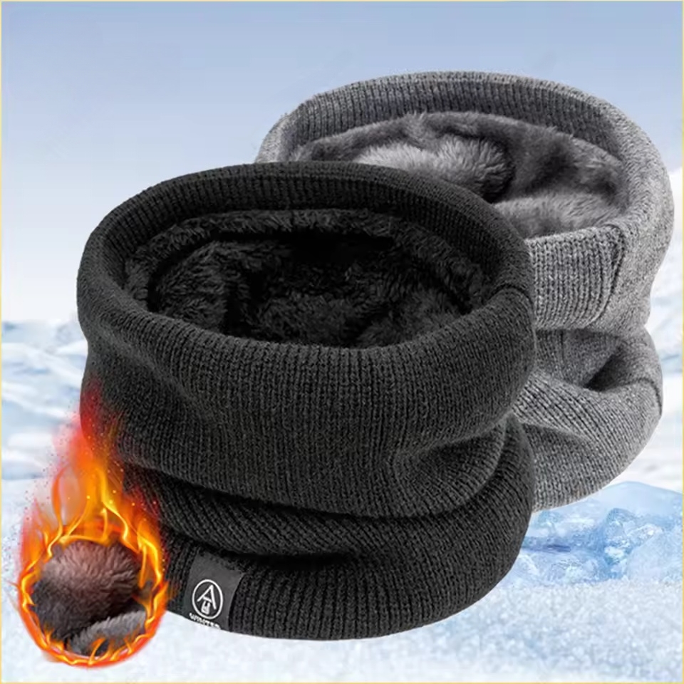 Women'S Winter Accessories Set - Winter Neck Warmer Scarf Fleece Lined