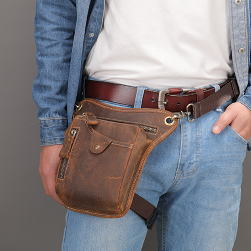 Women Electronic Accessories - Vintage Pu Leather Waist Pack Drop