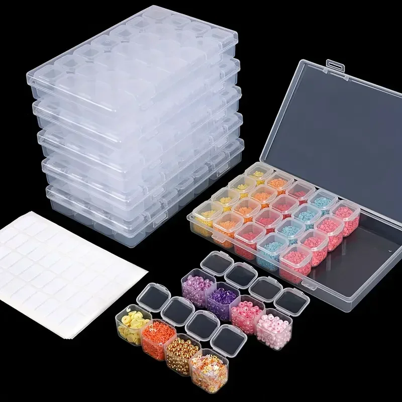 Women Accessories Box - 28 grid diamond painting tool storage