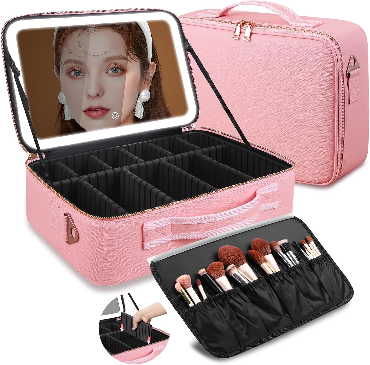 Women Accessories Box - Large Capacity Makeup Bag 15''X11'' with