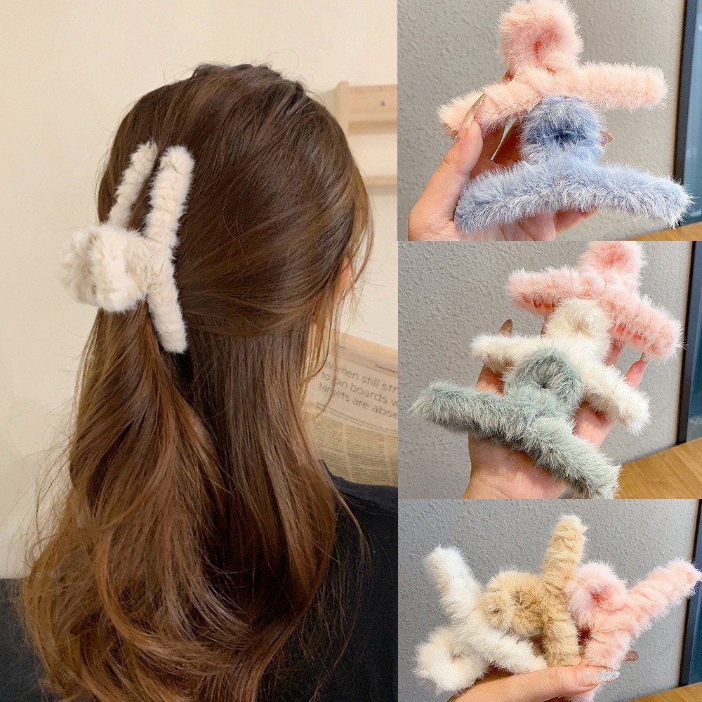 Fluffy Plush Faux Fur Big Crab - Women'S Winter Accessories Set 评论和价格
