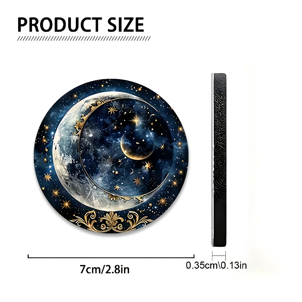 2pcs Starry Night Moon Car Cup - Women Accessories Box 评论和价格