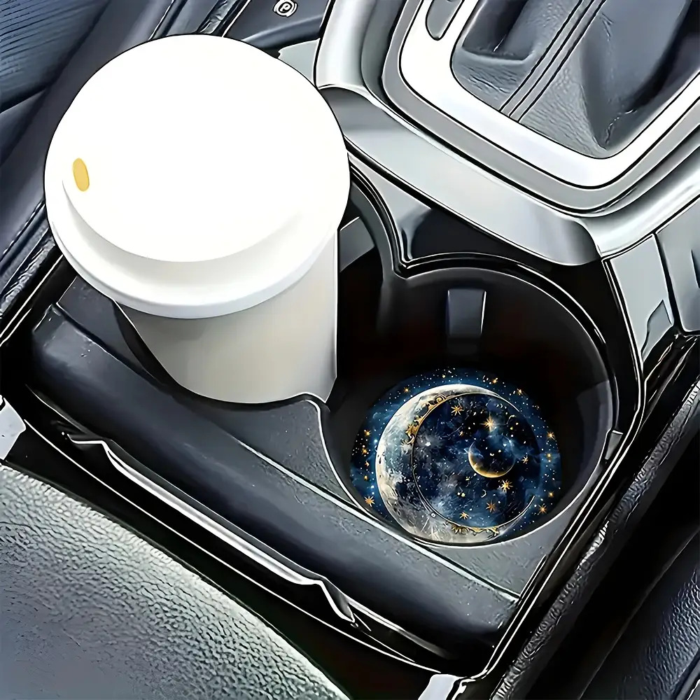 2pcs Starry Night Moon Car Cup - Women Accessories Box 评论和价格