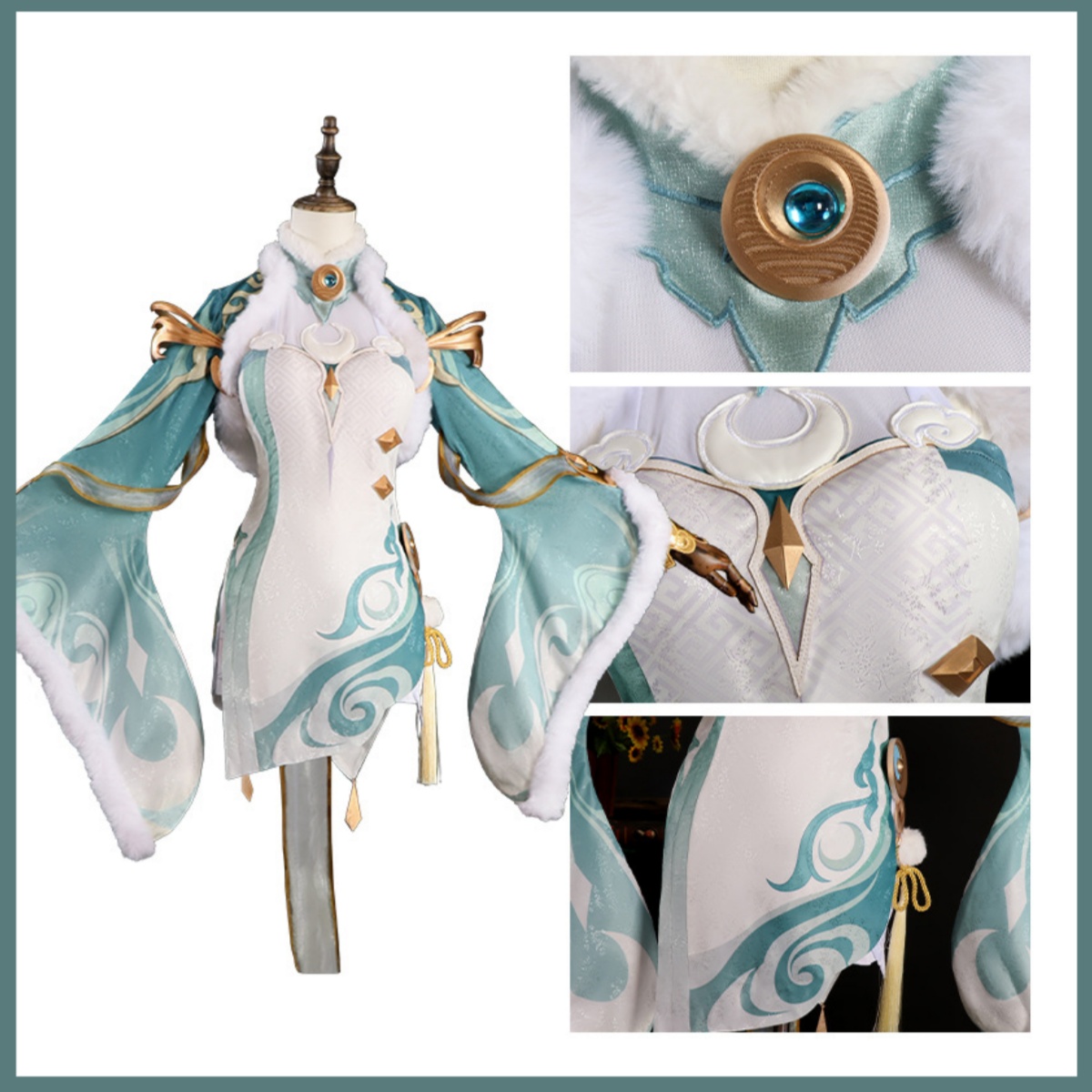 Game Zibai Cosplay Costume Gre - Women'S Ear Accessories 评论和价格