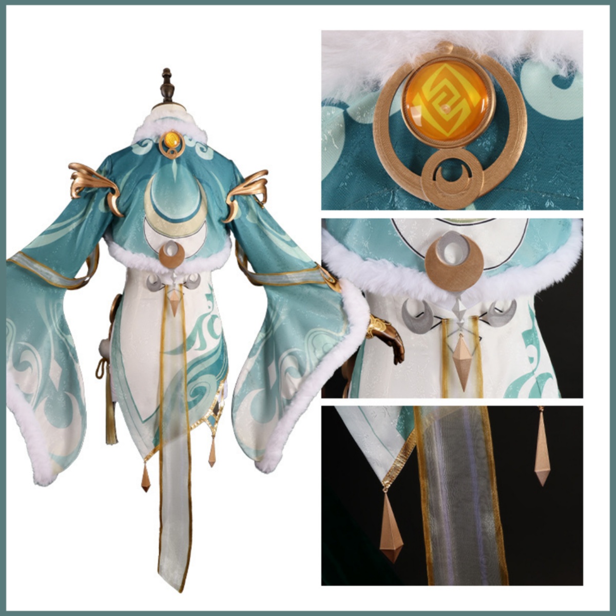 Game Zibai Cosplay Costume Gre - Women'S Ear Accessories 评论和价格