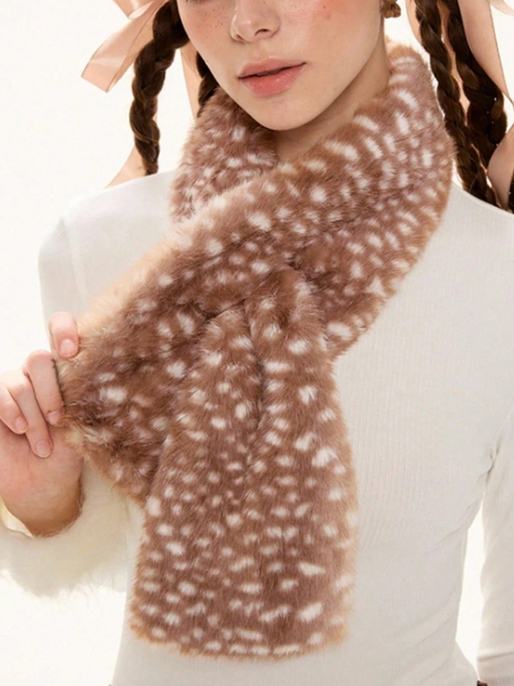 Winter Harajuku Elk Plush Scar - Women'S Winter Accessories Set 评论和价格