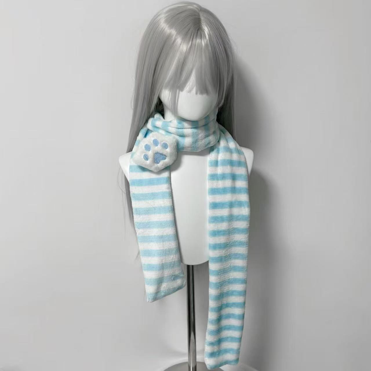 Kawaii Kniied Scarf Cat Paw De - Women'S Winter Accessories Set 评论和价格