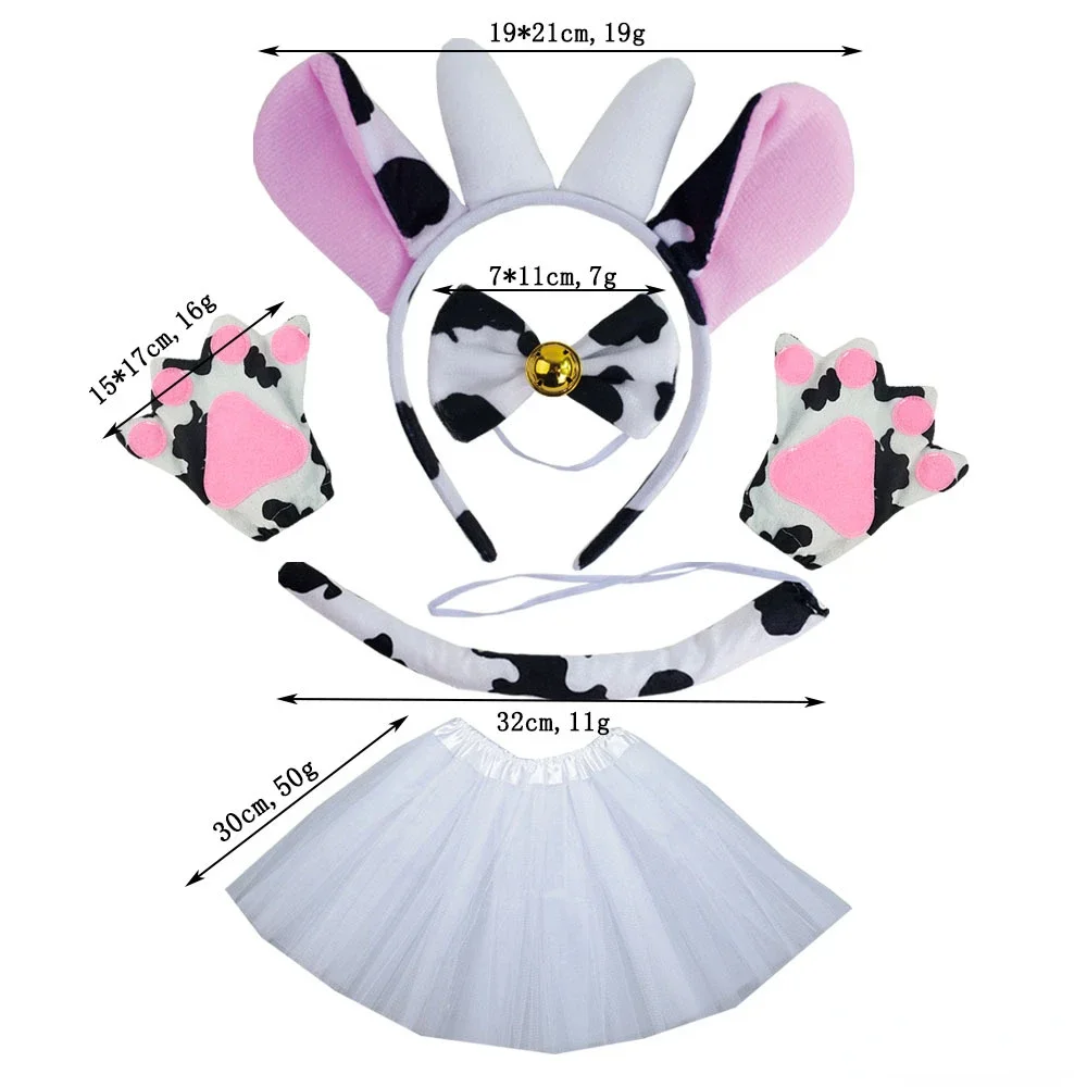 Milk Cow Costume Set Ears Head - Women'S Ear Accessories 评论和价格