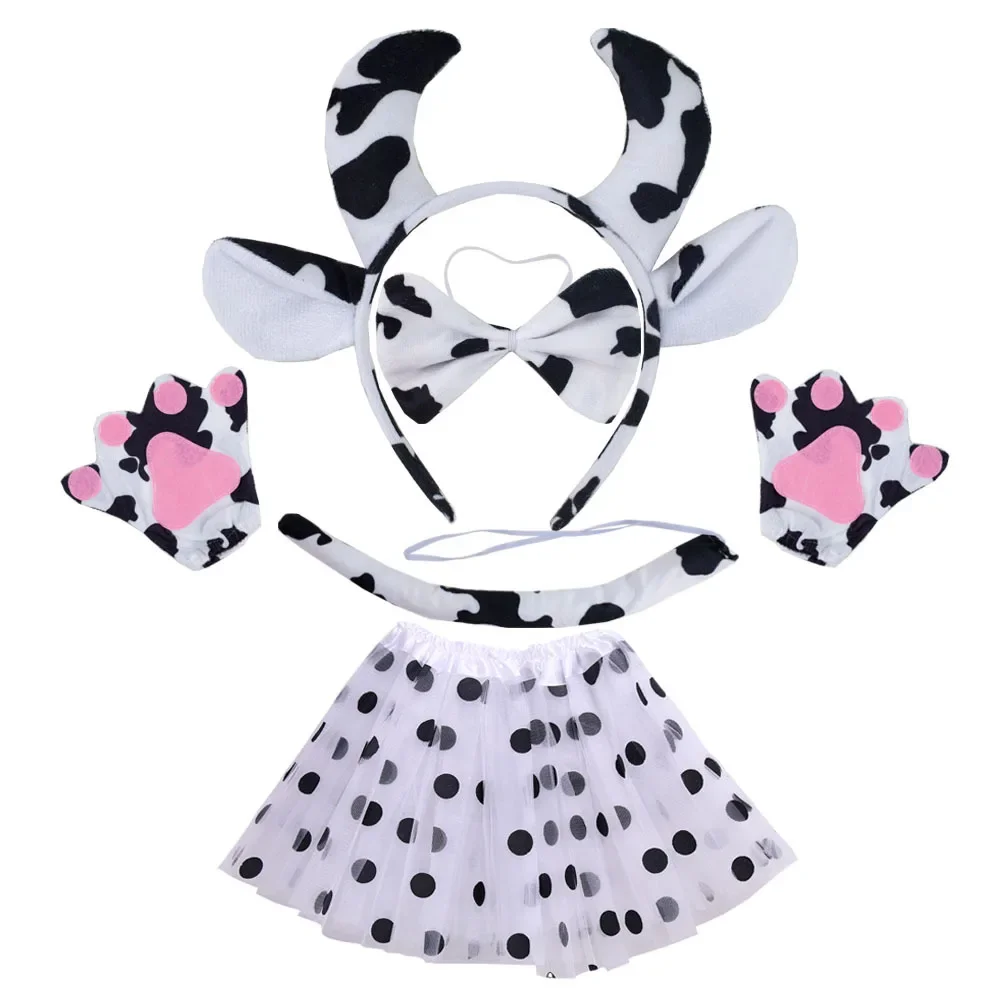 Milk Cow Costume Set Ears Head - Women'S Ear Accessories 评论和价格