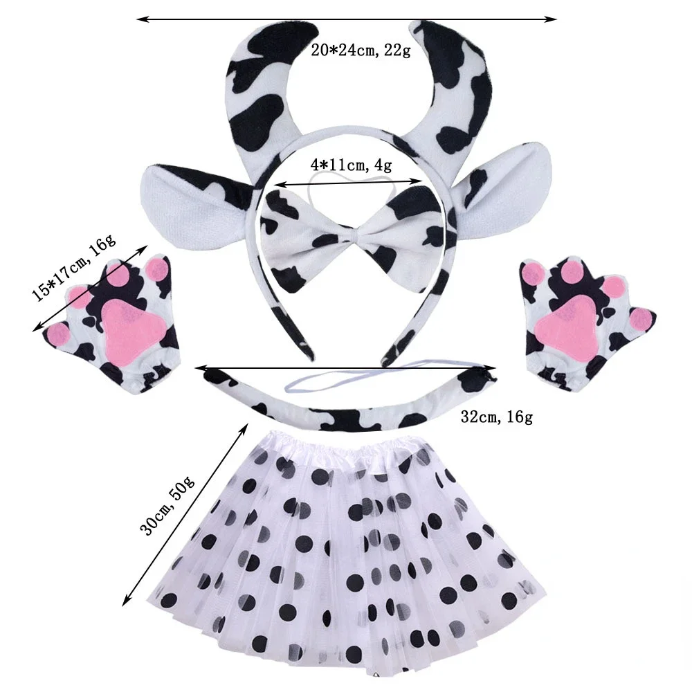 Milk Cow Costume Set Ears Head - Women'S Ear Accessories 评论和价格