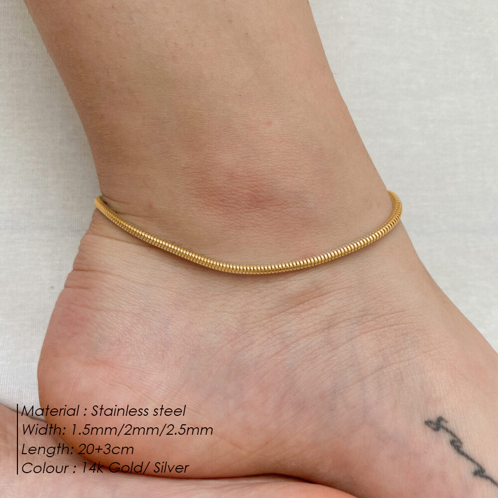 EMANCO Round Snake Chain Ankle - Women'S Essential Accessories 评论和价格