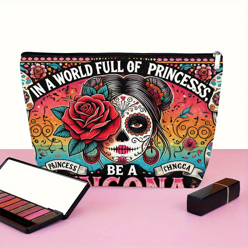 A Flower and skull cosmetic ba - Women Accessories Box 评论和价格
