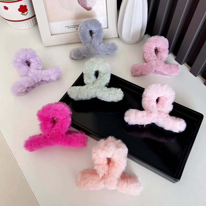 Plush Women Hair Claw Winter F - Women'S Winter Accessories Set 评论和价格
