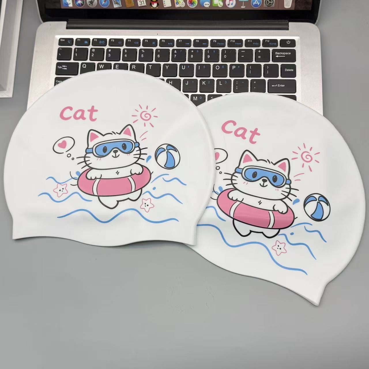 Cute Kitten Silicone Swim Cap  - Women'S Ear Accessories 评论和价格