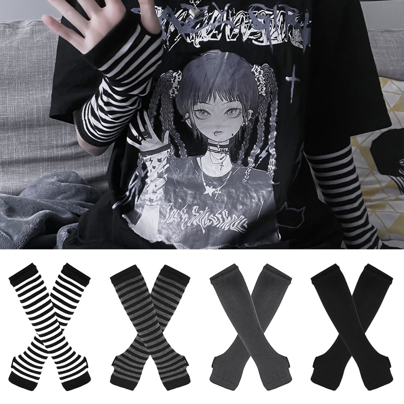 Women Long Sleeve Gothic Strip - Women'S Winter Accessories Set 评论和价格