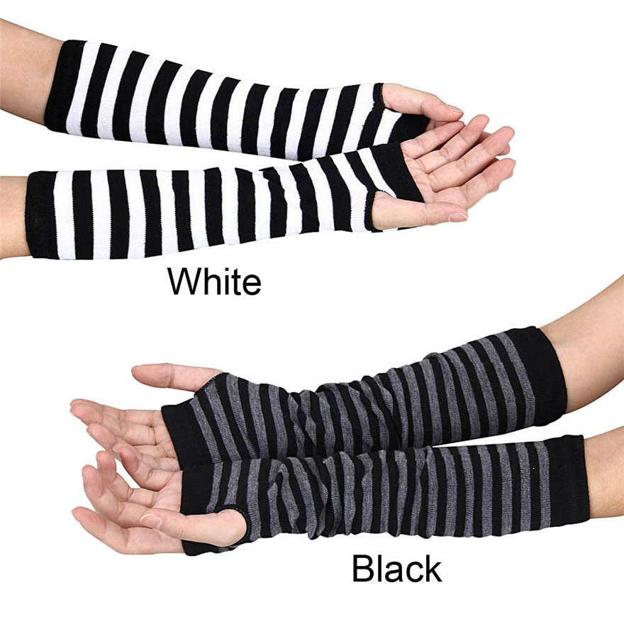 Women Long Sleeve Gothic Strip - Women'S Winter Accessories Set 评论和价格