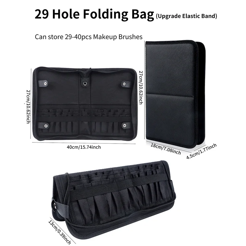 29/23 Holes Foldable Makeup Br - Women Accessories Box 评论和价格