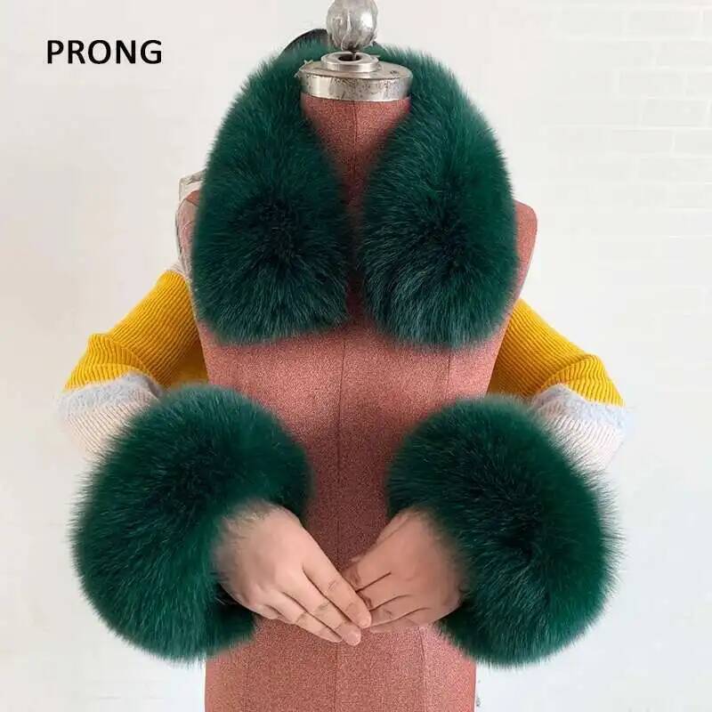 Winter Real Fur Collar And Cuf - Women'S Winter Accessories Set 评论和价格