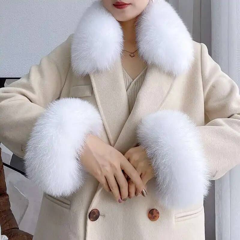 Winter Real Fur Collar And Cuf - Women'S Winter Accessories Set 评论和价格
