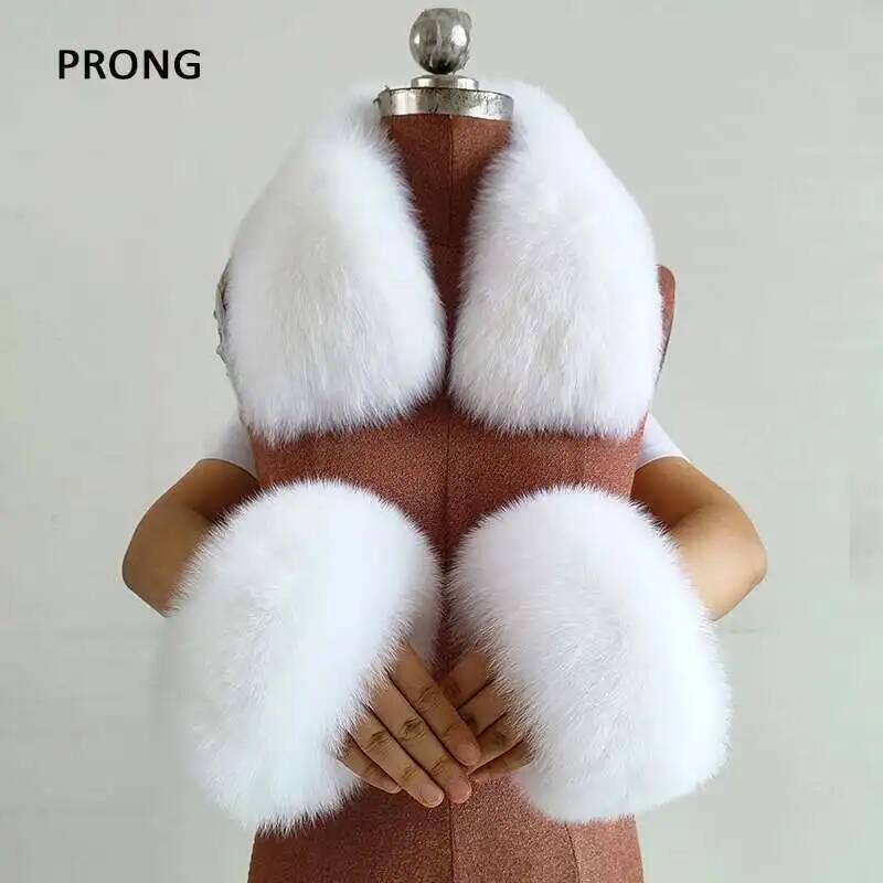 Winter Real Fur Collar And Cuf - Women'S Winter Accessories Set 评论和价格