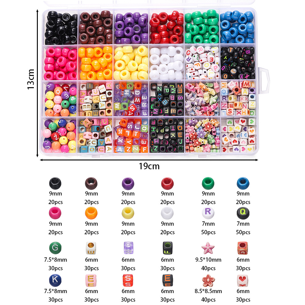 1 Box Colorful Acrylic Pony Be - Women Accessories Box 评论和价格