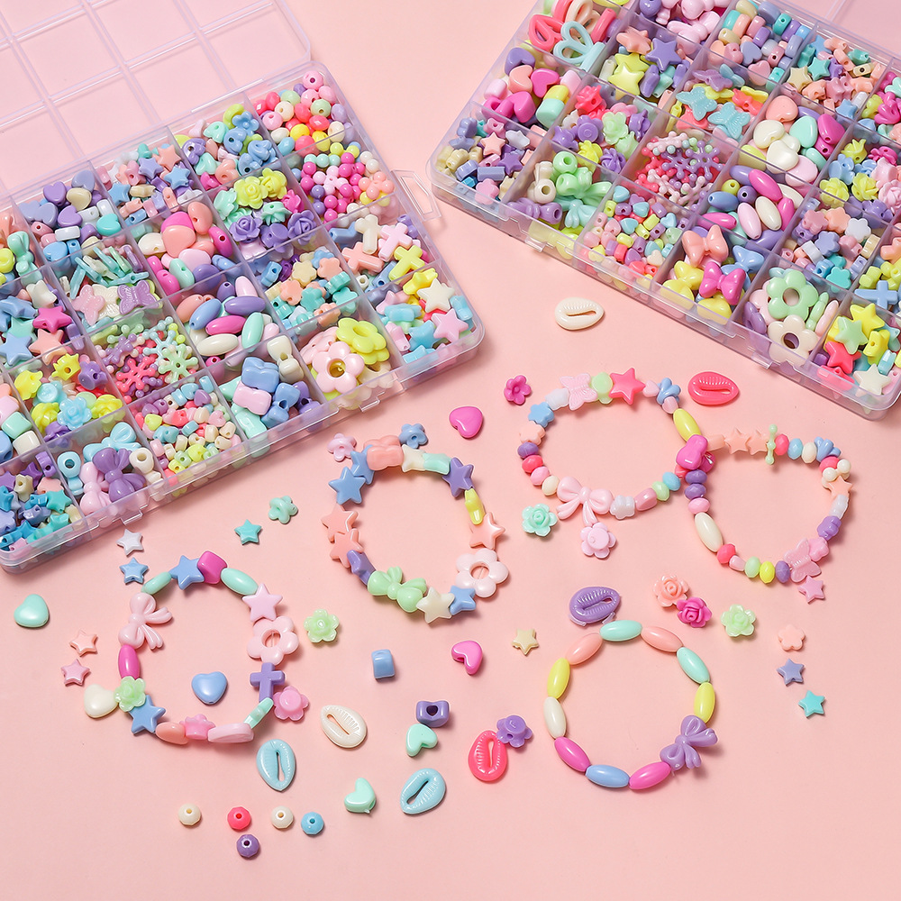 1 Box Colorful Acrylic Pony Be - Women Accessories Box 评论和价格