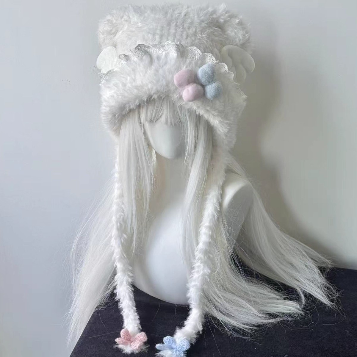 Pink and blue bow-knotted lace - Women'S Ear Accessories 评论和价格