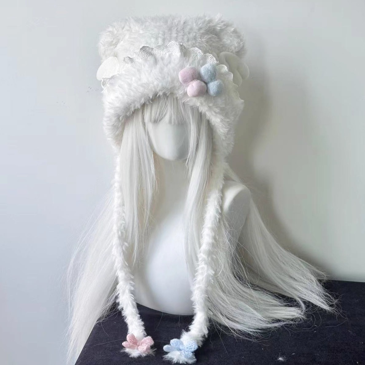 Pink and blue bow-knotted lace - Women'S Ear Accessories 评论和价格