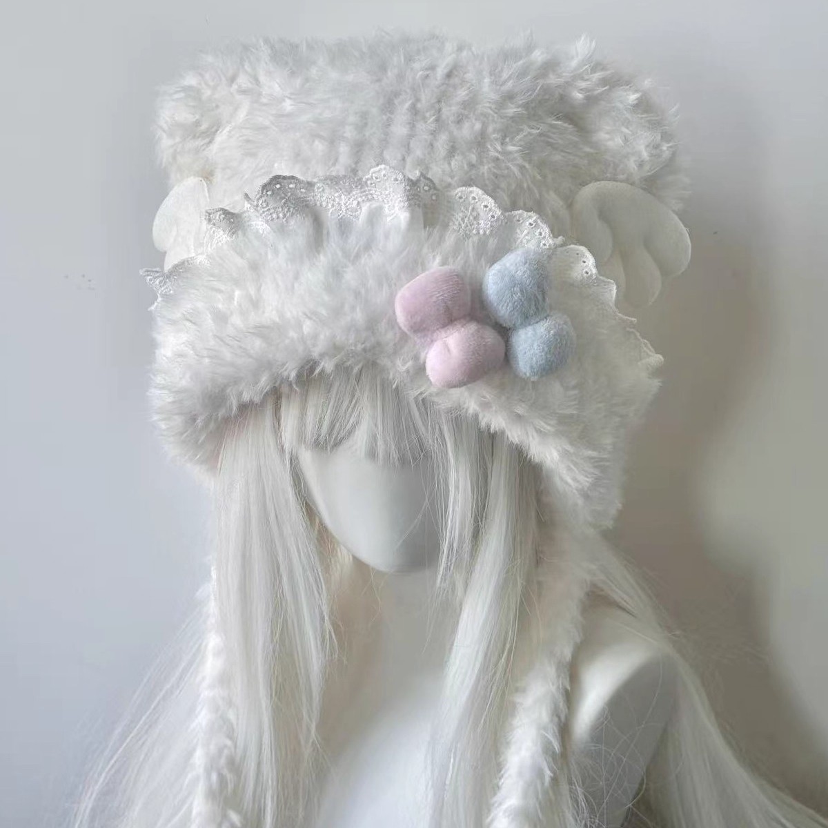 Pink and blue bow-knotted lace - Women'S Ear Accessories 评论和价格